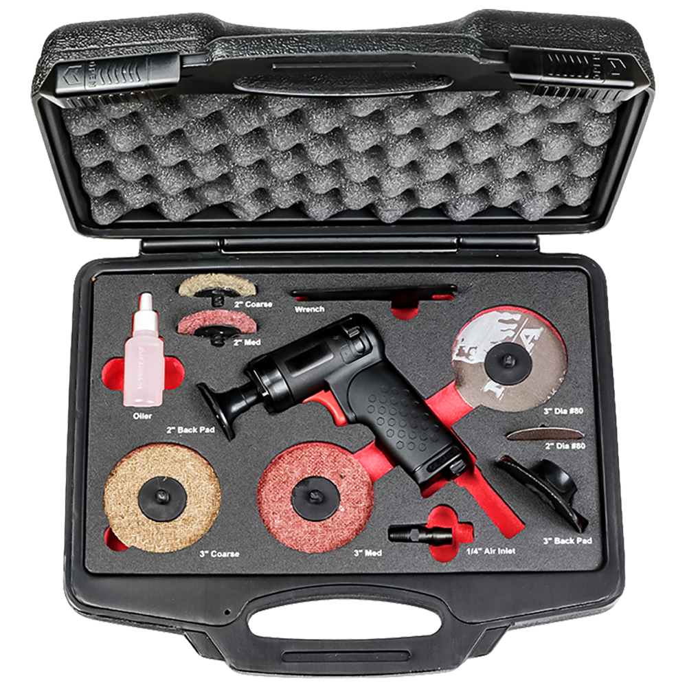 AS1060K 2" and 3" Mini Pistol Air Polisher Kit Prowin Tools