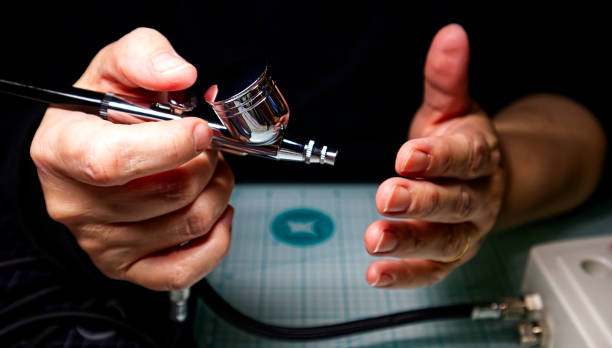 Testing airbrush gun